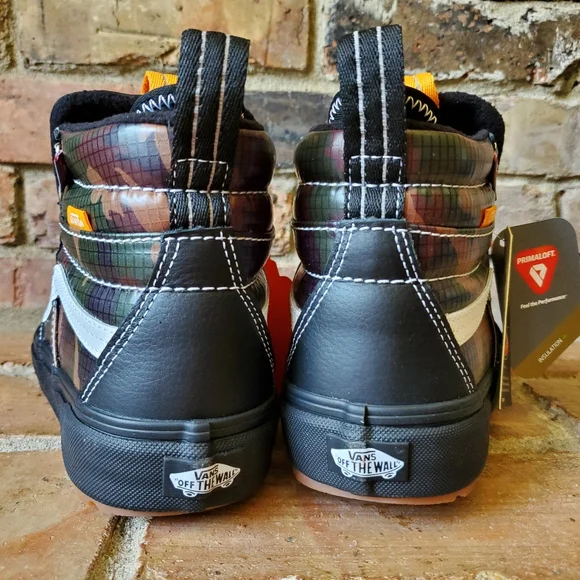 Vans Black and Camouflage High-Top Sneakers - Picture 5 of 12